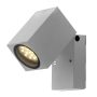   Ezüst fali lámpa, billenthető, alumínium, GU10-es foglalattal, 230V, IP44