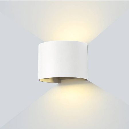 Fehér fali lámpa, 230V, 6W,480LM,3000K - IP54