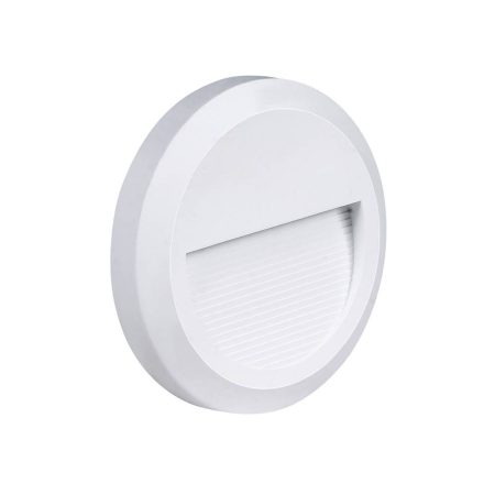 LED lépcső világítás, kerek, fehér, 2W,4200K,120Lm, 230V, IP20