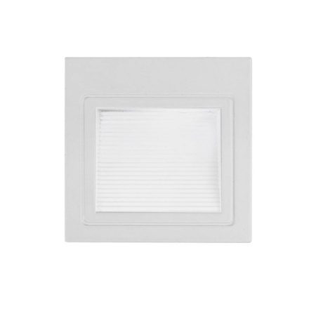 LED lépcső világítás, téglalap, fehér, 3W, 4200K, 195Lm, 230V, IP65