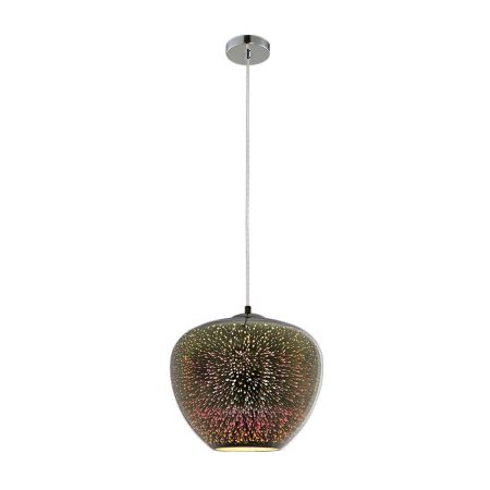 Függesztett lámpa "Tűzijáték" - E27, max. 40W, "Króm", D290xH250mm