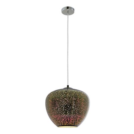 Függesztett lámpa "Tűzijáték" - E27, max. 40W, "Króm", D400xH345mm