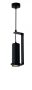   Függesztett lámpatest GU10-es foglalattal, fekete külső, fekete belső,alumínium,"U design" 6*50cm 