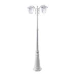   Álló kerti lámpa "POLE", matt fehér, 200cm, alumínium, 2*E27