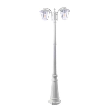 Álló kerti lámpa "POLE", matt fehér, 200cm, alumínium, 2*E27