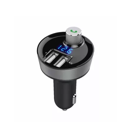 Bluetooth FM transzmitter, 2*USB-vel, fekete