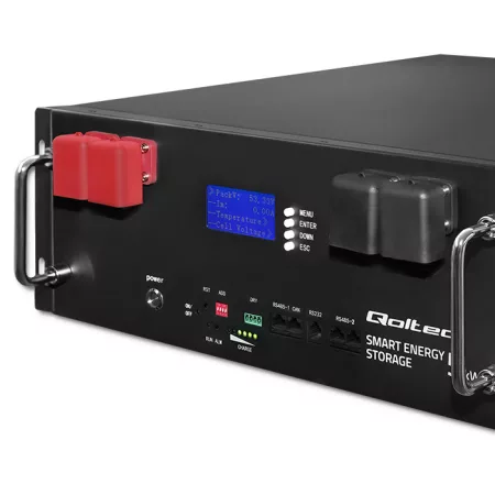 Qoltec Stabil LiFePO4 Energiatároló RACK-hez | 5,12 kWh | 51,2 V | 100 Ah | BMS | LCD Qoltec Stabil LiFePO4 Energiatároló RACK-hez | 5,12 kWh | 51,2 V | 100 Ah | BMS | LCD