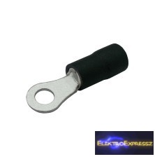 Szigetelt szemes saru 4.3mm, 2.5-4.0mm Fekete Szigetelt szemes saru 4.3mm, 2.5-4.0mm Fekete