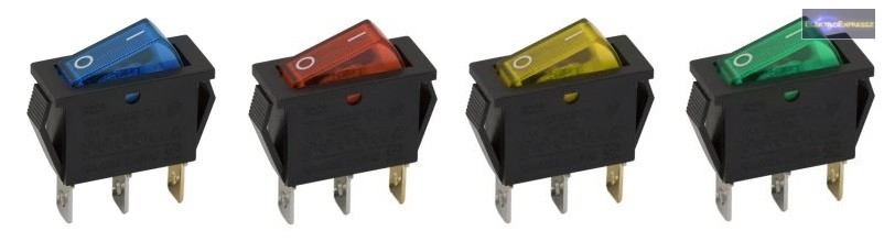Billenő kapcsoló világítással 10A-250V