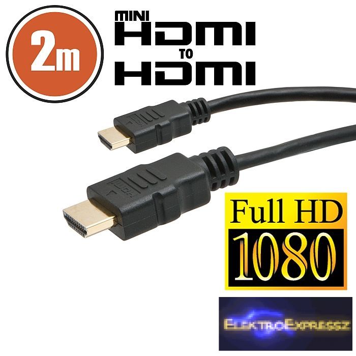 Image of Mini HDMI kábel • 2 m aranyozott csatlakozóval
