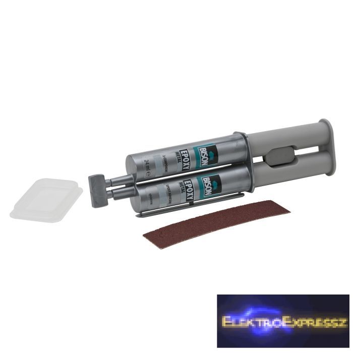 Image of Fémszínű kétkomponensű epoxi ragasztó