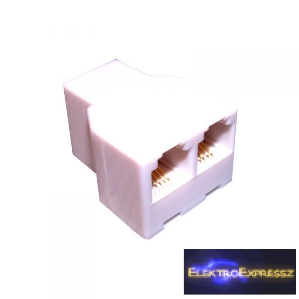 Image of 6P4C Telefon 'Y' osztó (aljzat/2*alj)