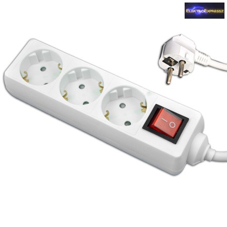 Image of Három férőhelyes földelt elosztó kapcsolóval. 5 méter