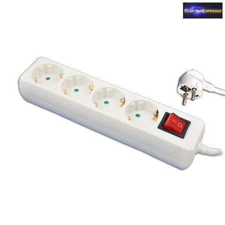 Image of Négy férőhelyes földelt elosztó kapcsolóval. 3 méter