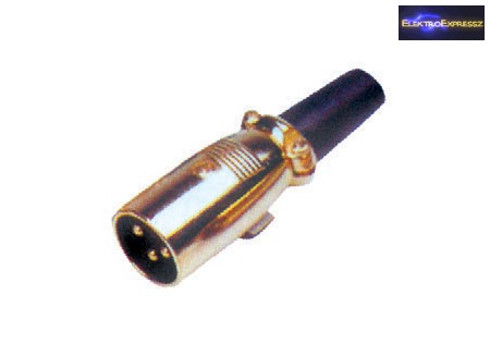 Image of XLR dugó • 3 pólusú 3 pólusú Aranyozott Fém kivitel