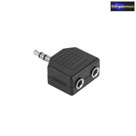 Image of 2x 3,5mm jack aljzat -> 3,5mm jack dugó átalakító