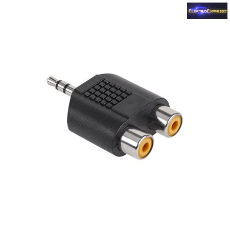 Image of Adapter 3,5mm JACK dugó -> 2x RCA aljzat