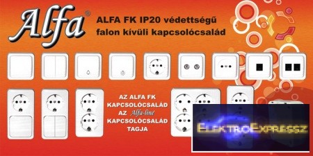 falon kivüli 102 kétpólusú kapcsoló 10A