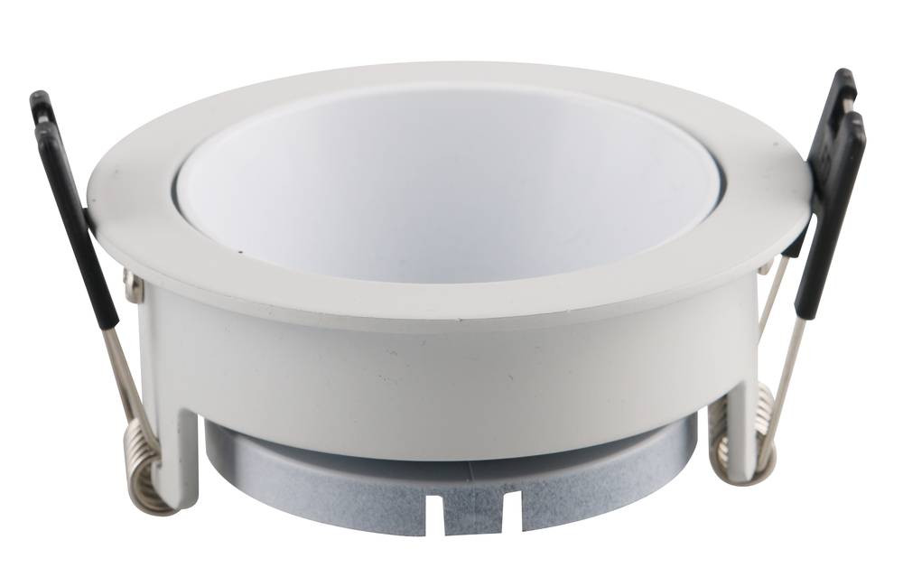 Beépíthető spot lámpatest, kör, fehér házas - fehér belső GU10-es foglalat, MAX 35W, IP20, ф79x32 mm
