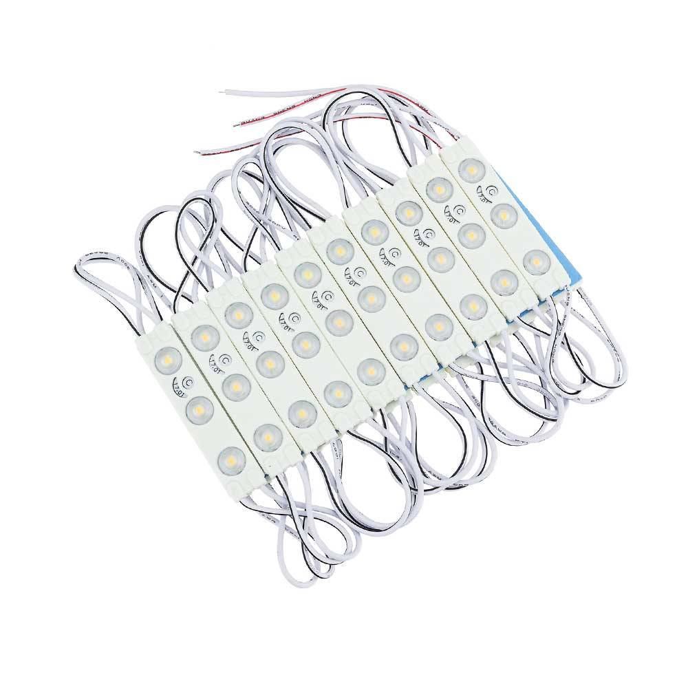 3-as lencsés modul, 2835, 160°, 1W, IP65 - 3000K 3-as lencsés modul, 2835, 160°, 1W, IP65 - 3000K