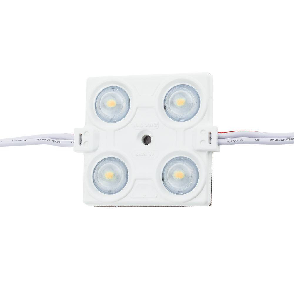 4-es lencsés modul, 2835, 160°, 2,4W, IP65 - 3000K