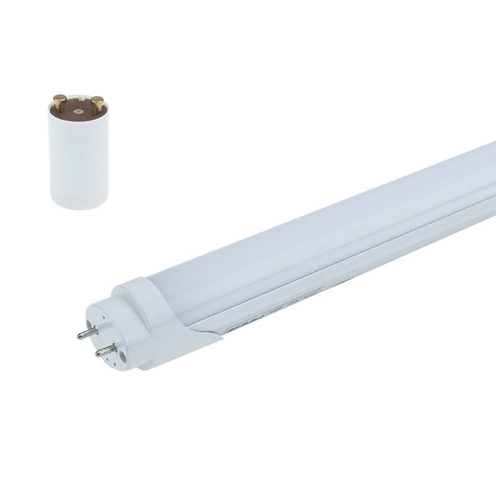 LED fénycső, T8, 60cm, 9W, 230V, smd 3528, matt üveg, semleges fehér fény