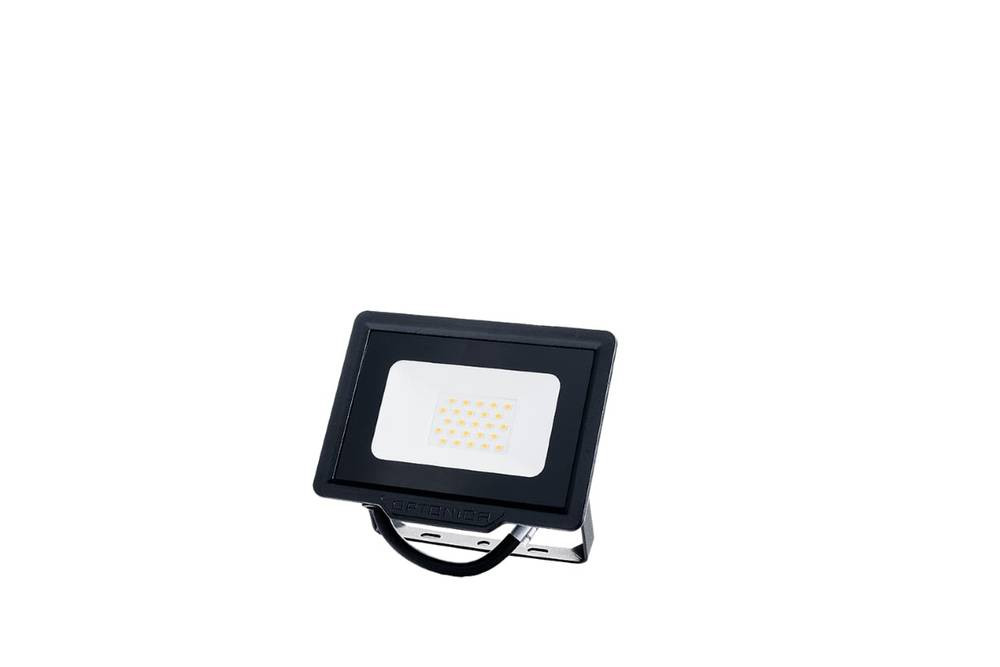 LED reflektor, 20W, SMD, fekete ház, 1600LM, 230V, 120° , 2700K - IP65