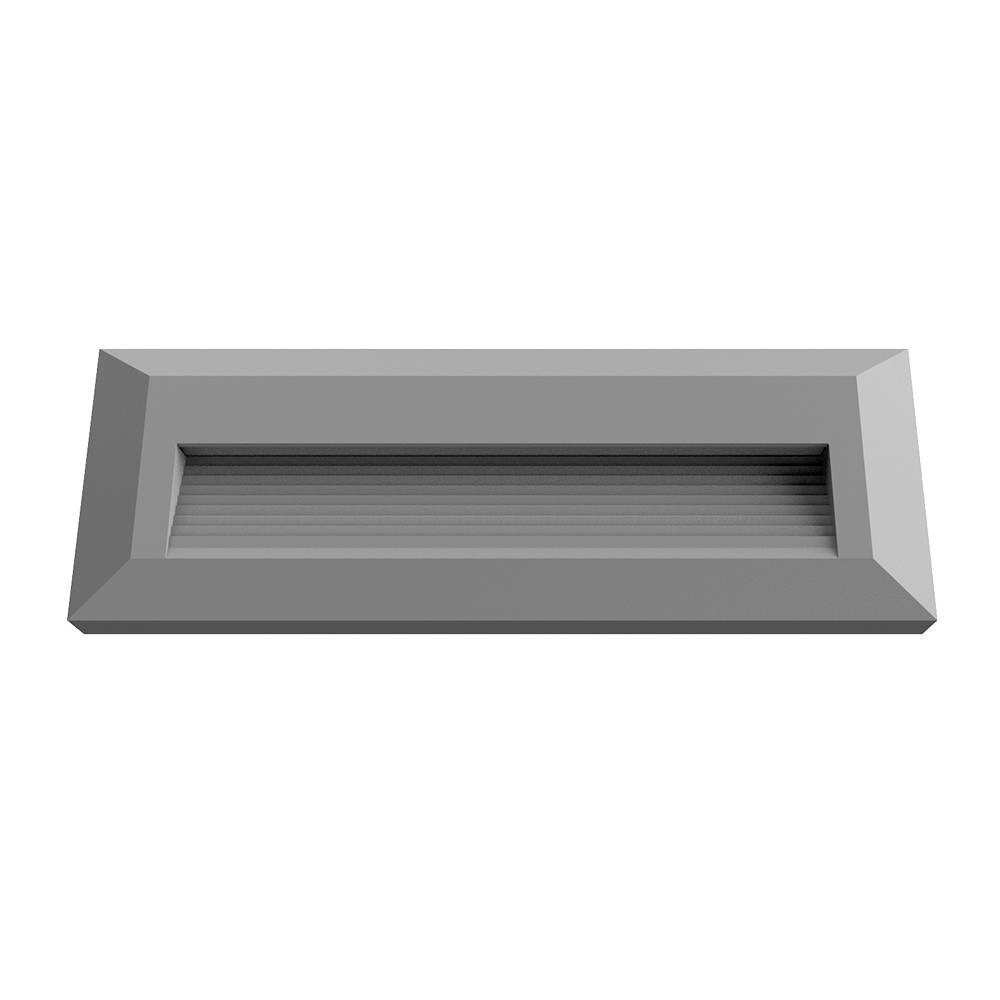 LED lépcső világítás, téglalap, szürke, 3W,4200K, 330Lm,230V,IP20