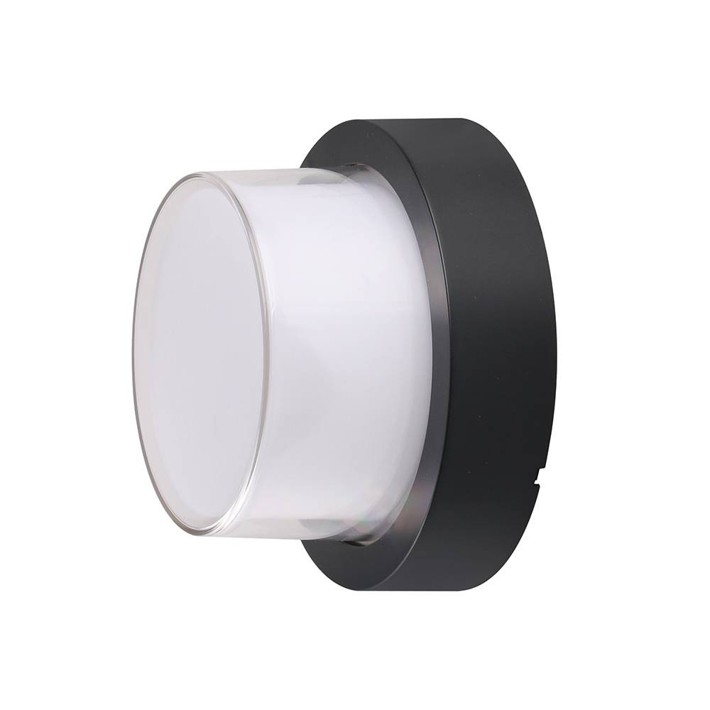 Fekete fali lámpa2,kerek, 15W, 230V, 1500Lm,IP65,3000K Fekete fali lámpa2,kerek, 15W, 230V, 1500Lm,IP65,3000K